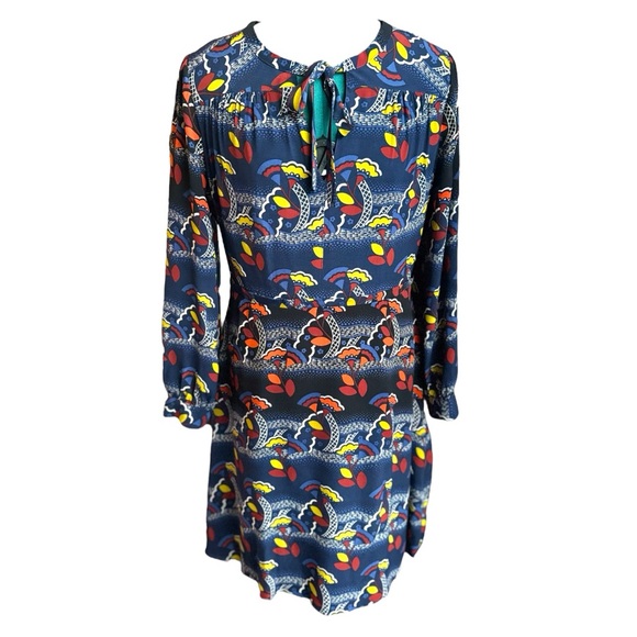 Boden Dresses & Skirts - NWOT Boden Blue Vintage Midi Dress with Bishop Sleeves/ Bow Detail